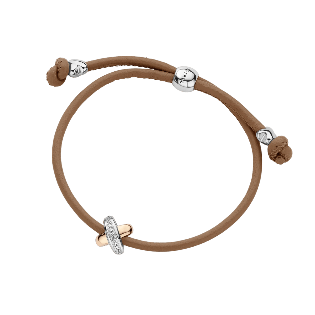 Tirisi Moda Kisses armband geelgoud met diamant - TM2133NB(2P) - #2 Tirisi Moda Kisses armband geelgoud met diamant - TM2133NB(2P) - #2