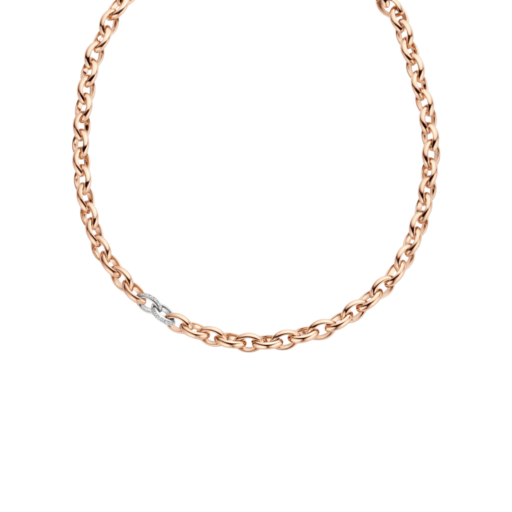 Schaap en Citroen Diamonds collier roodgoud met diamant - #1 Schaap en Citroen Diamonds collier roodgoud met diamant - #1