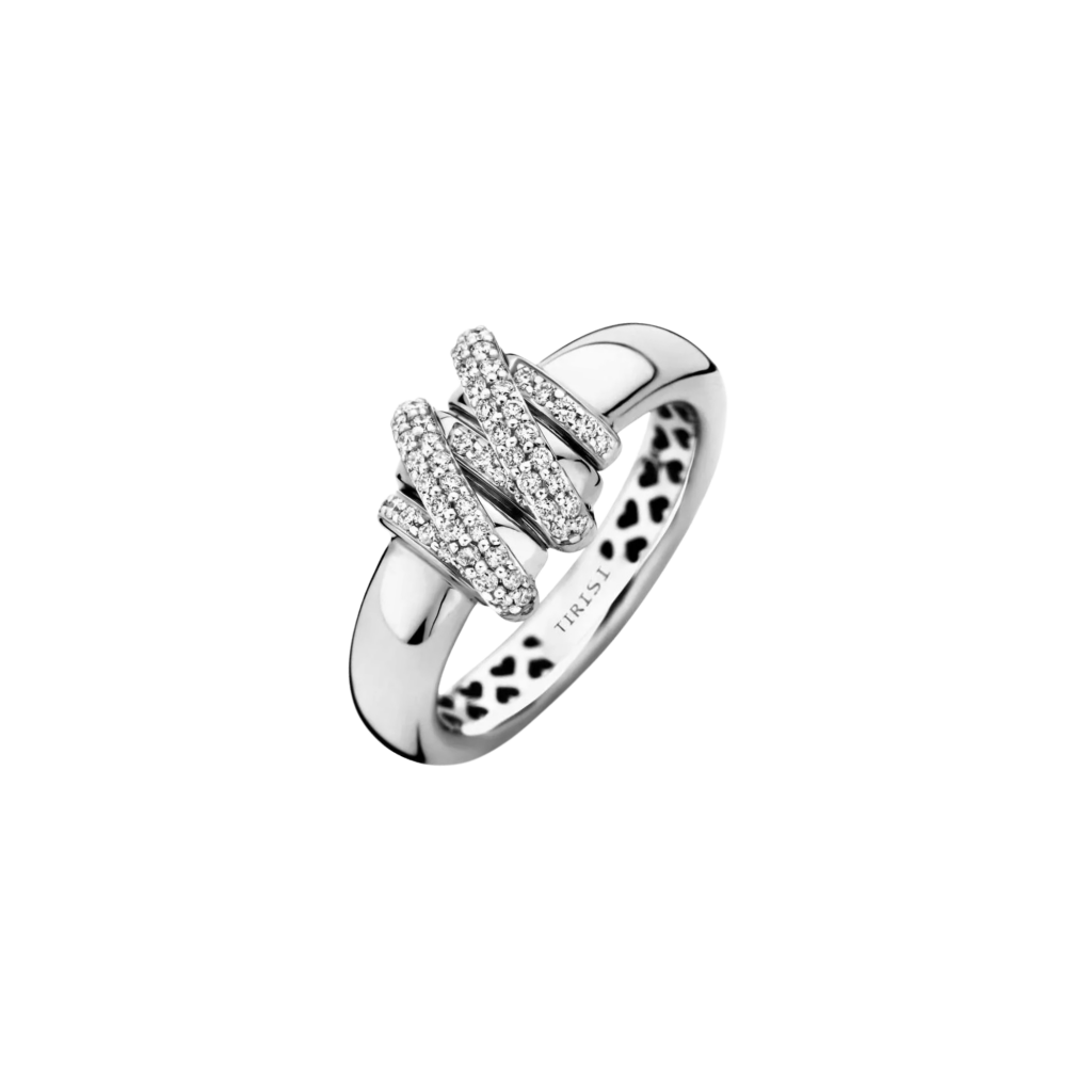 Tirisi Jewelry Amsterdam Swirl ring witgoud met diamant - TR1231DW - #1 Tirisi Jewelry Amsterdam Swirl ring witgoud met diamant - TR1231DW - #1