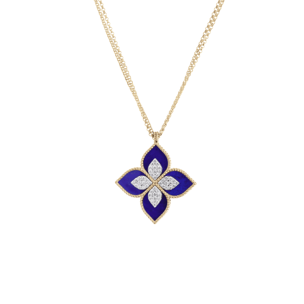 Roberto Coin Princess Flower collier roodgoud met diamant - ADV888CL1838_854 - #1 Roberto Coin Princess Flower collier roodgoud met diamant - ADV888CL1838_854 - #1