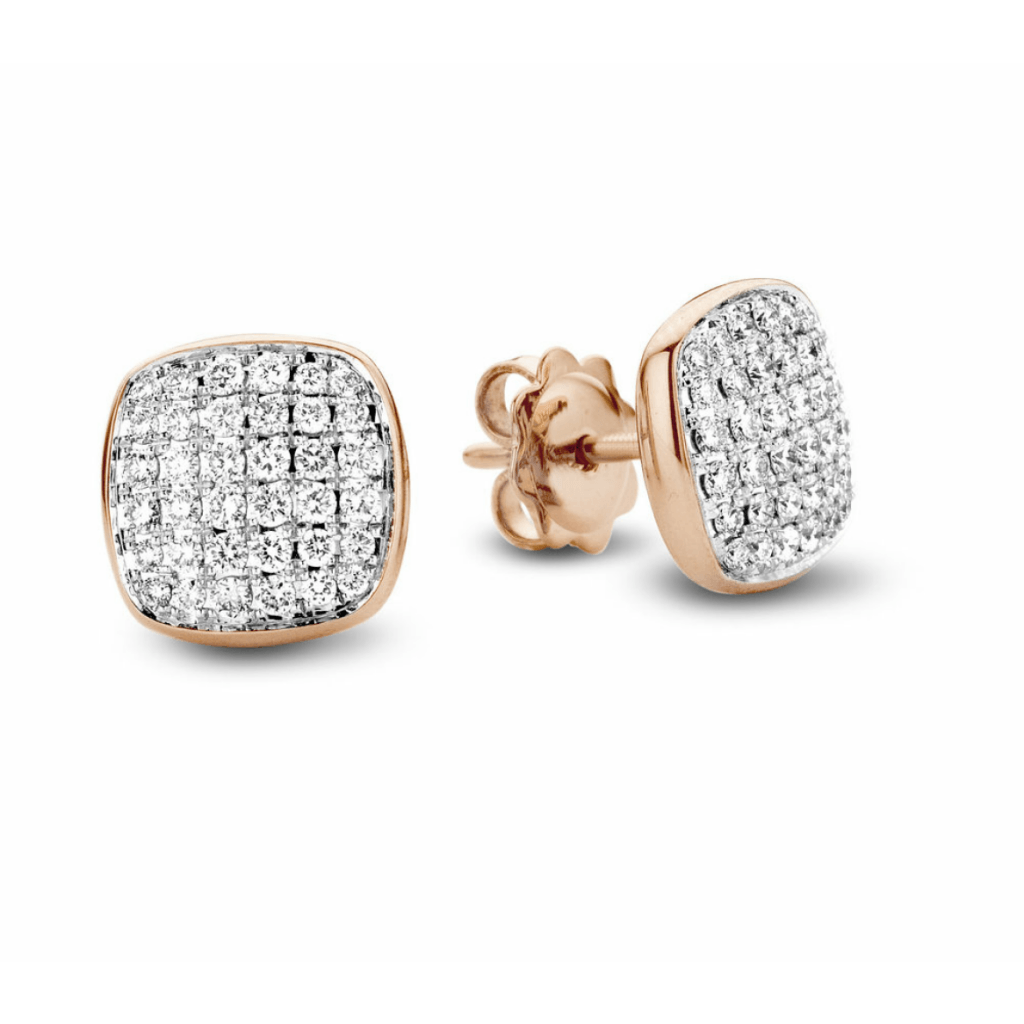 Tirisi Jewelry Amsterdam Stackables oorsieraad roodgoud met diamant - TE7075D(2P) - #3 Tirisi Jewelry Amsterdam Stackables oorsieraad roodgoud met diamant - TE7075D(2P) - #3