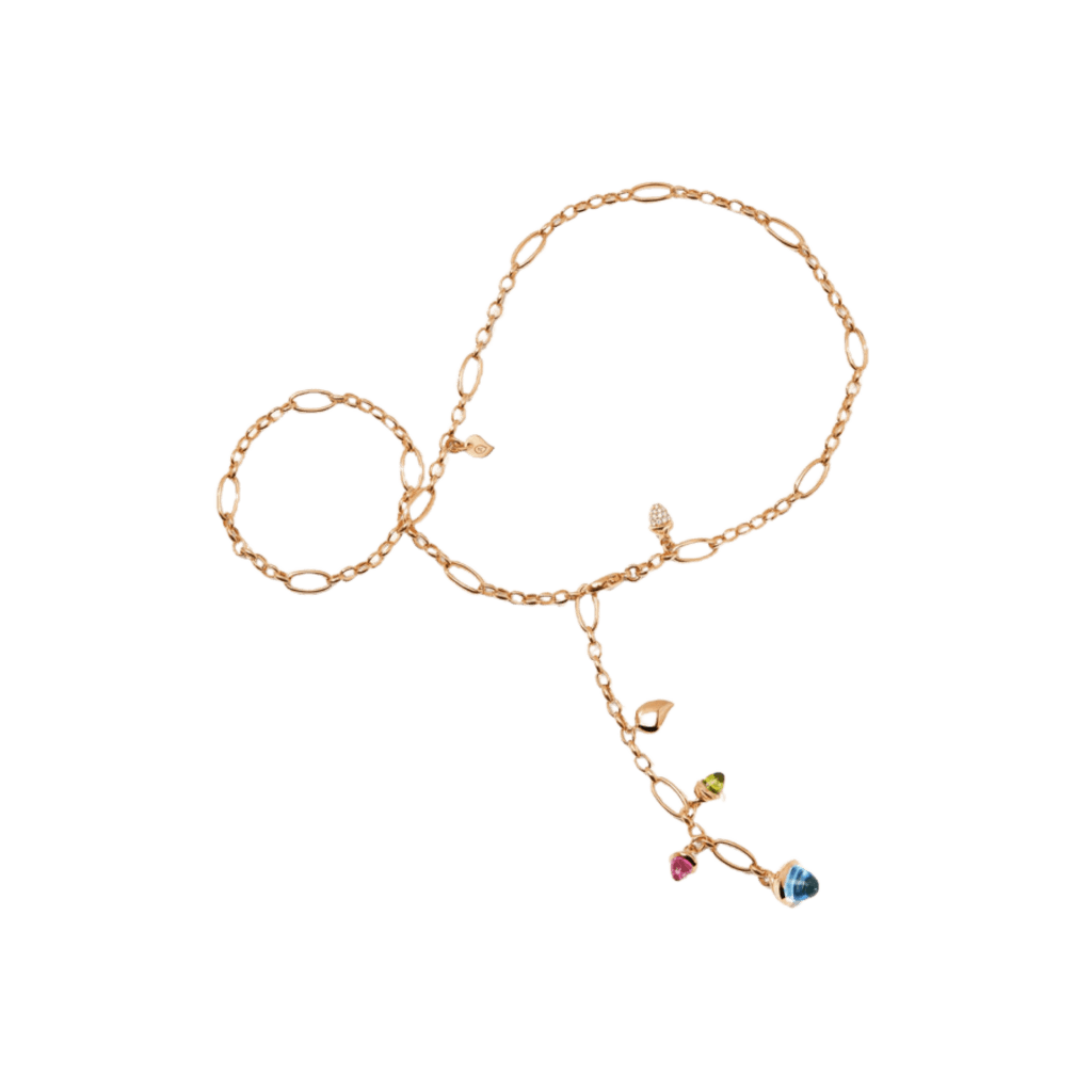 Tamara Comolli Mikado collier roodgoud met diversen kleurstenen - N-M-Del51-Can-p-rg - #4 Tamara Comolli Mikado collier roodgoud met diversen kleurstenen - N-M-Del51-Can-p-rg - #4
