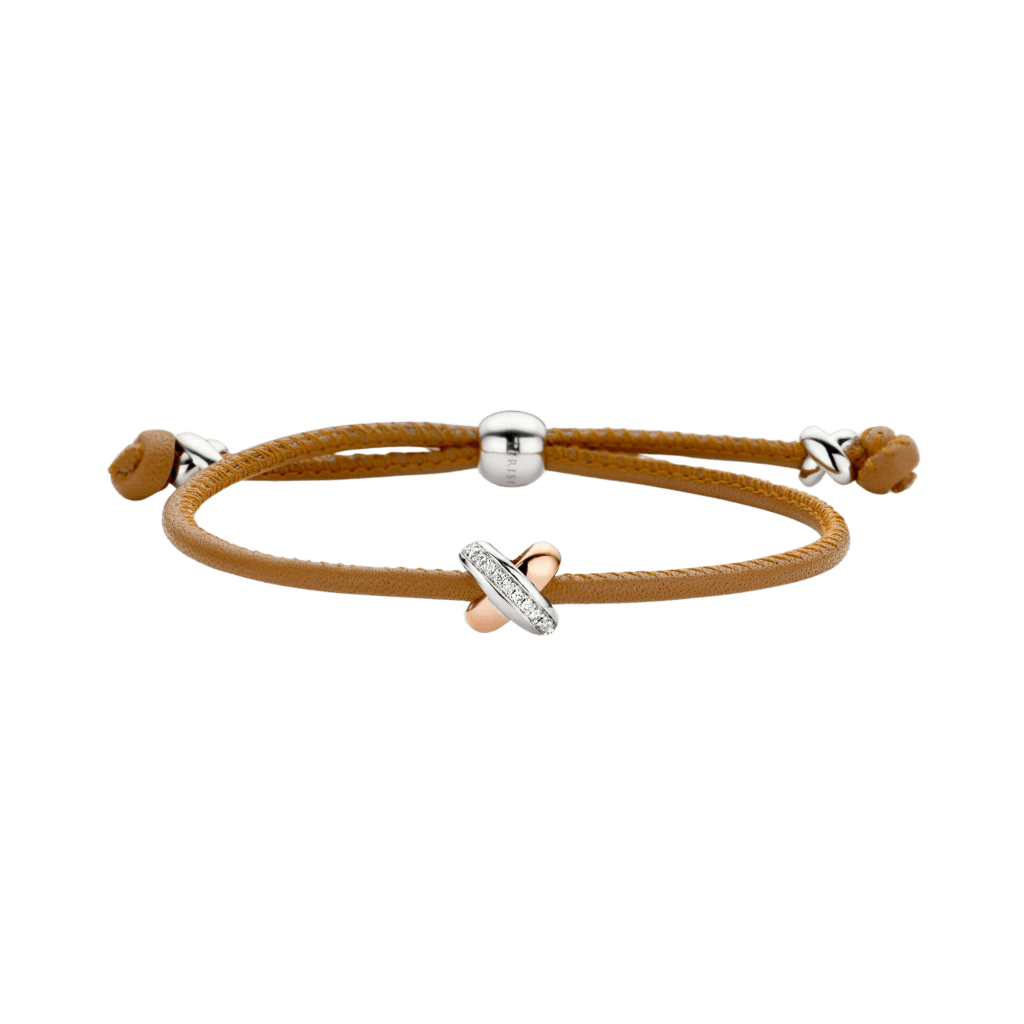Tirisi Moda Kisses armband geelgoud met diamant - TM2133NB(2P) - #1 Tirisi Moda Kisses armband geelgoud met diamant - TM2133NB(2P) - #1