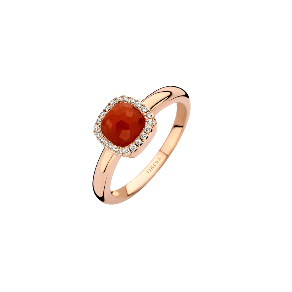 Tirisi Jewelry Milano Sweeties ring roodgoud met diamant - TR9624RAGP - #1 Tirisi Jewelry Milano Sweeties ring roodgoud met diamant - TR9624RAGP - #1