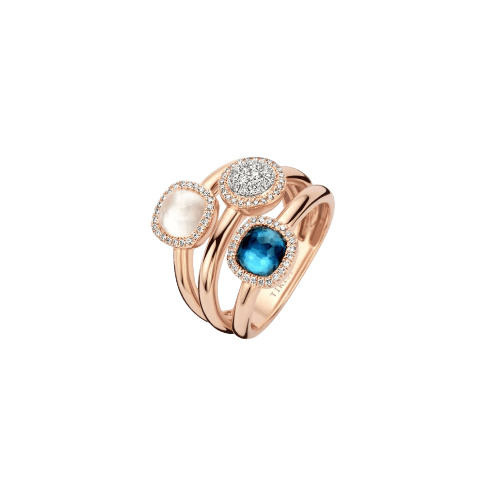 Tirisi Jewelry Milano Sweeties ring roodgoud met diversen kleurstenen - TR9757WQ+LBTP - #1 Tirisi Jewelry Milano Sweeties ring roodgoud met diversen kleurstenen - TR9757WQ+LBTP - #1
