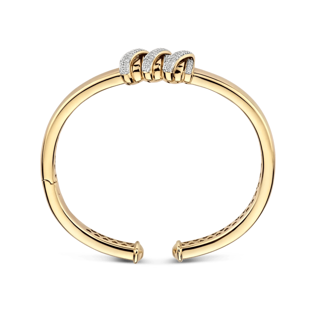 Tirisi Jewelry Amsterdam Swirl armband geelgoud met diamant - TB2203D(2T) - #3 Tirisi Jewelry Amsterdam Swirl armband geelgoud met diamant - TB2203D(2T) - #3