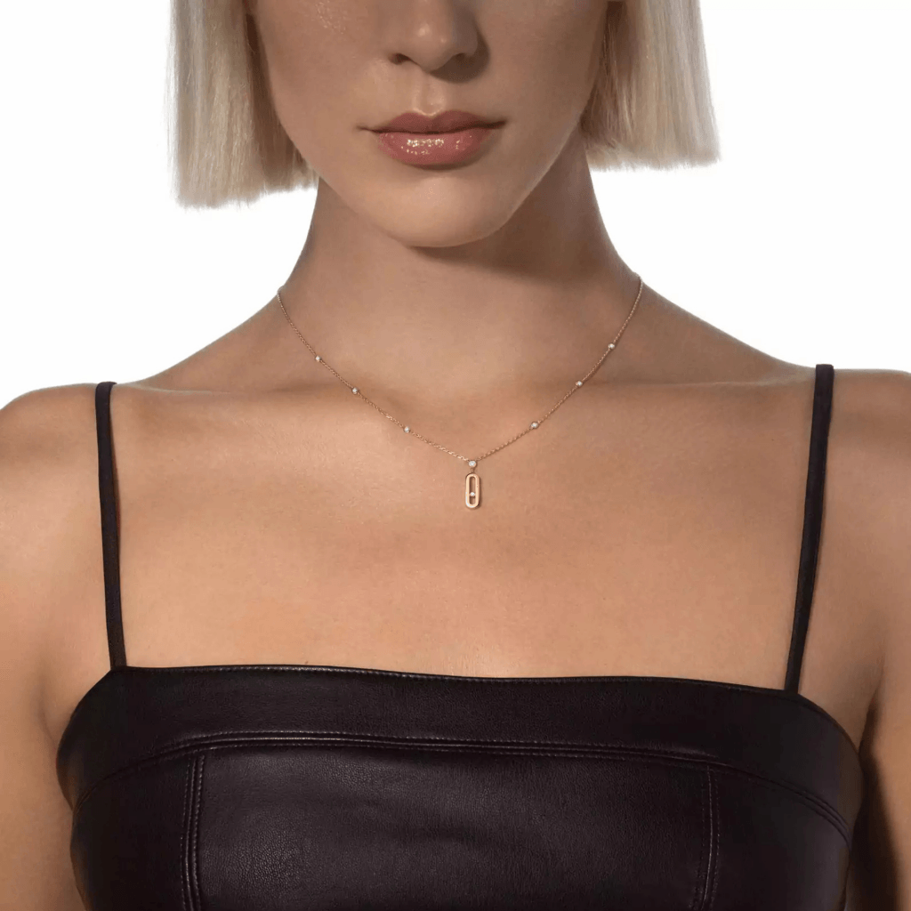 Messika Move Uno collier roodgoud met diamant - 10111-PG - #3 Messika Move Uno collier roodgoud met diamant - 10111-PG - #3