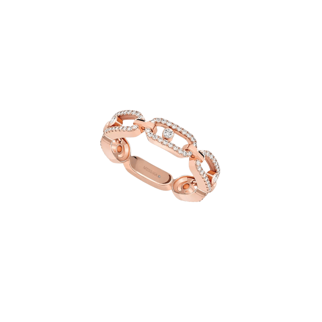 Messika Move Link ring roodgoud met diamant - 12012-PG - #1