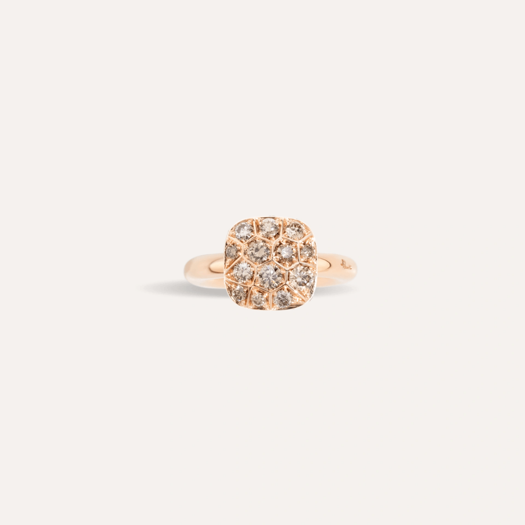 Pomellato Nudo Solitaire ring roodgoud met diamant - PAB7041 O6000 DBR00 - #5 Pomellato Nudo Solitaire ring roodgoud met diamant - PAB7041 O6000 DBR00 - #5