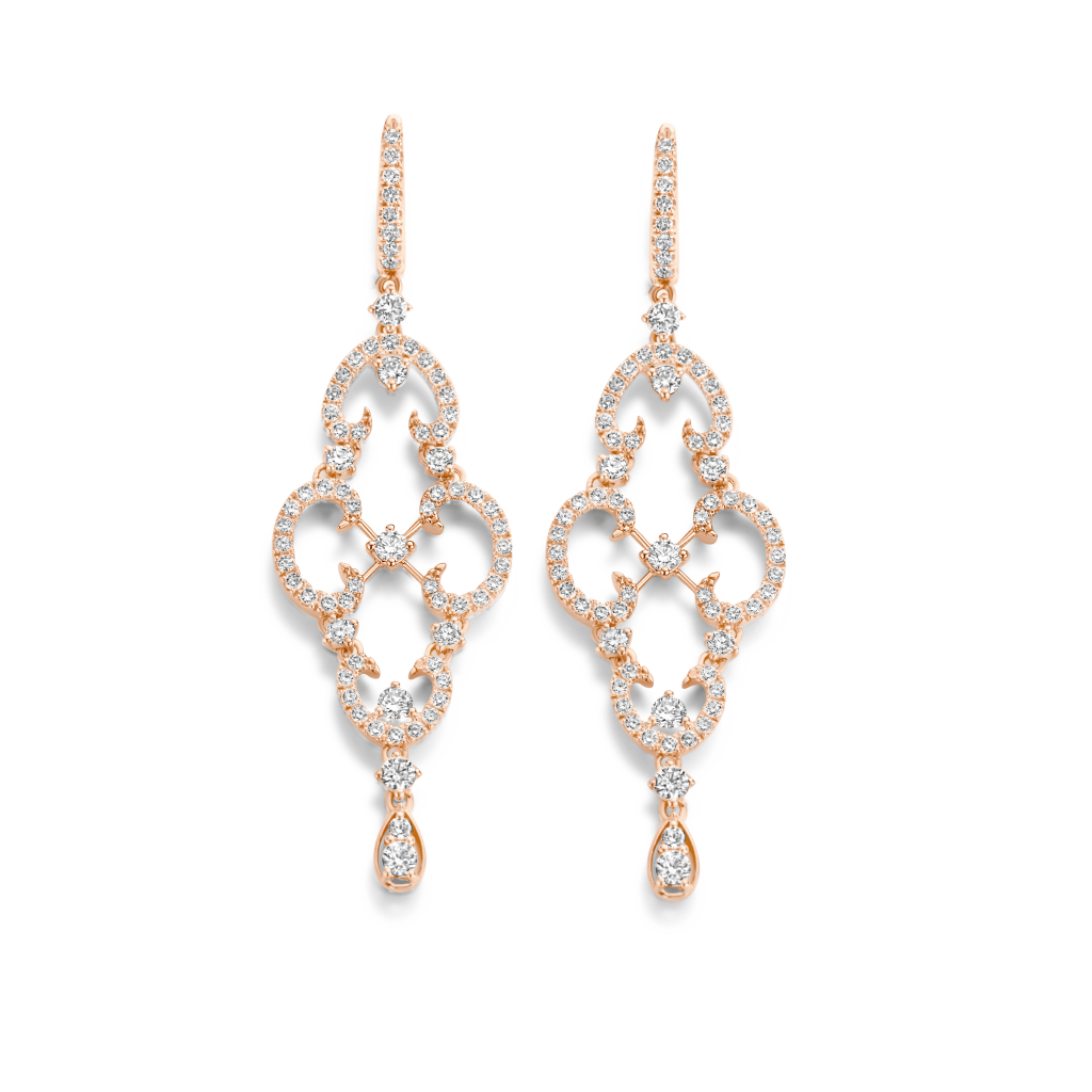 Schaap en Citroen Diamonds oorsieraad roodgoud met diamant - #3