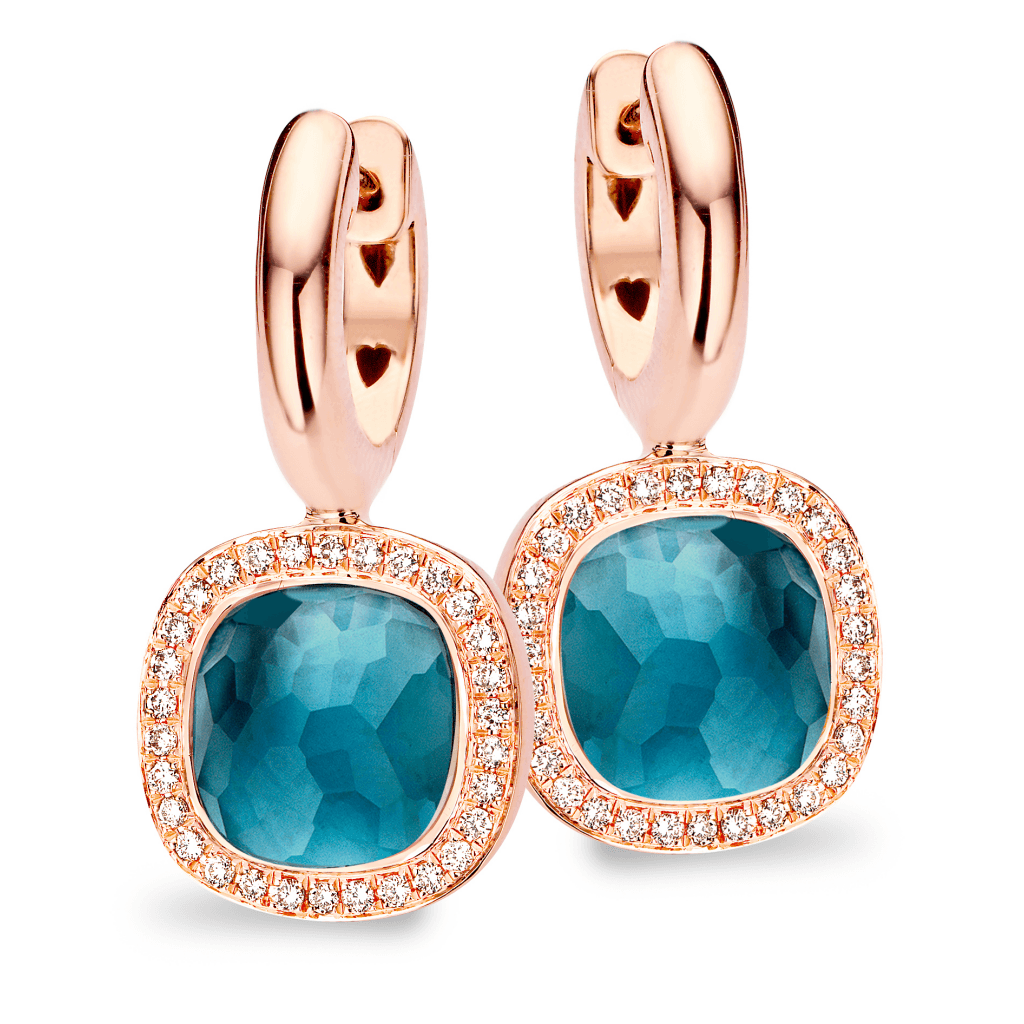 Tirisi Jewelry Milano Due oorsieraad roodgoud met diamant - TE9217LBTP - #4 Tirisi Jewelry Milano Due oorsieraad roodgoud met diamant - TE9217LBTP - #4