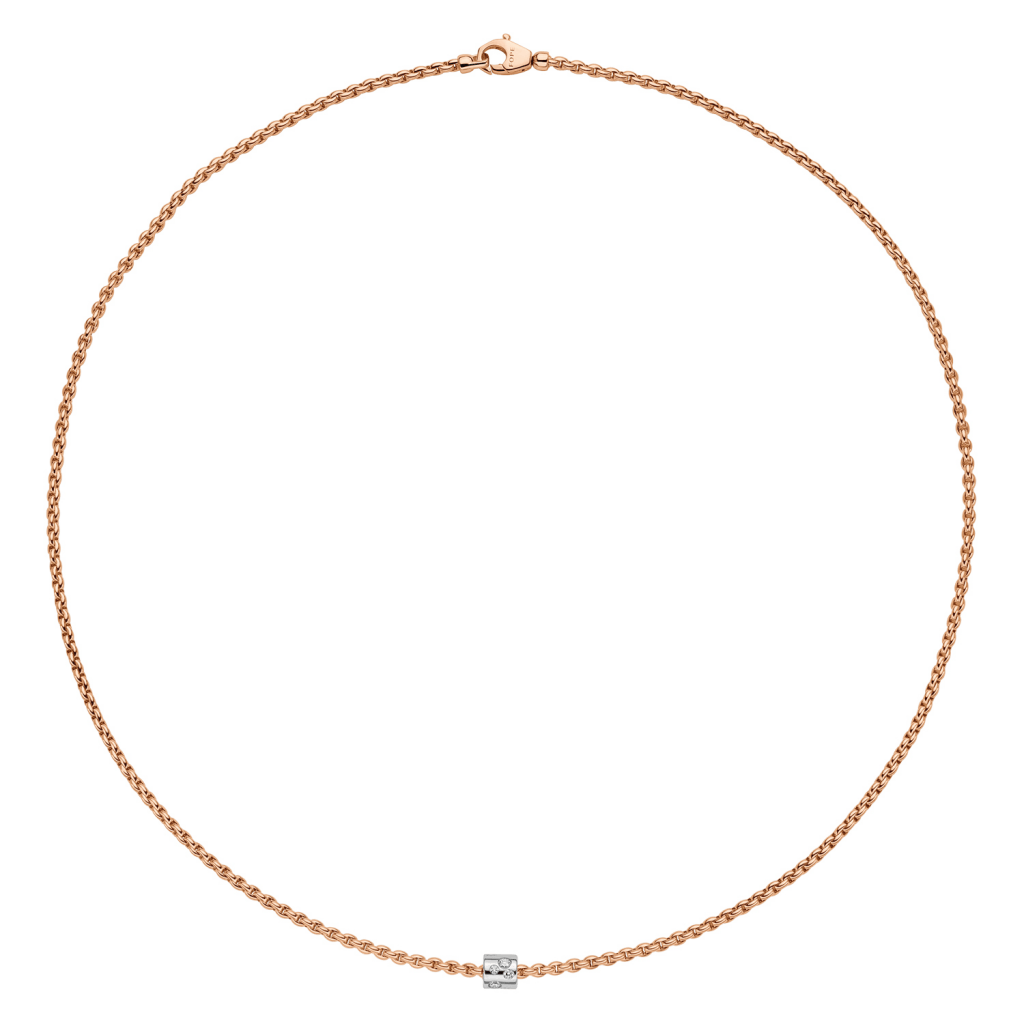 FOPE Aria collier roodgoud met diamant - 89003CX_BB_R_XBX_043 - #1 FOPE Aria collier roodgoud met diamant - 89003CX_BB_R_XBX_043 - #1