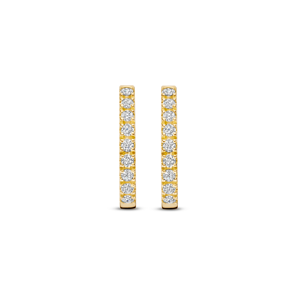 Schaap en Citroen Diamonds oorsieraad geelgoud met diamant - #3