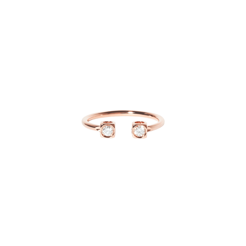 dinh van Le Cube Diamant ring roodgoud met diamant - 208515 - #2 dinh van Le Cube Diamant ring roodgoud met diamant - 208515 - #2