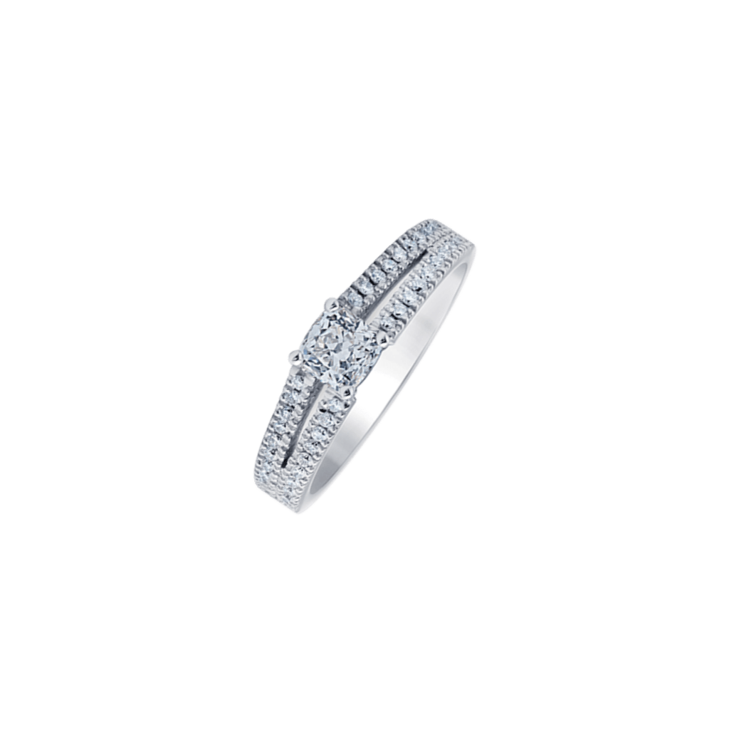 Royal Asscher Mariana ring witgoud met diamant - R.19055.RACU.WG.7 HRD - #1 Royal Asscher Mariana ring witgoud met diamant - R.19055.RACU.WG.7 HRD - #1