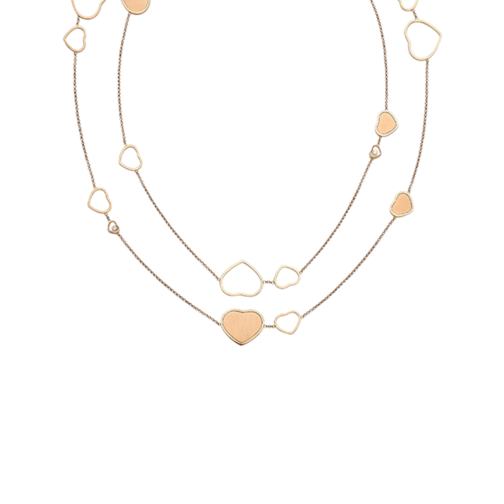 Chopard Happy Diamonds Happy Hearts collier roodgoud met diamant - 81A007-5021 - #1 Chopard Happy Diamonds Happy Hearts collier roodgoud met diamant - 81A007-5021 - #1
