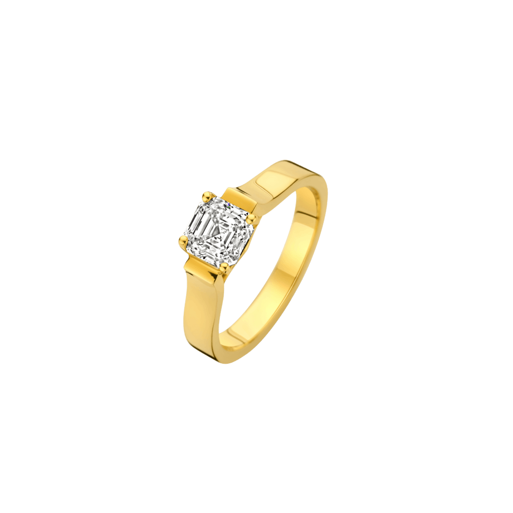 Royal Asscher Celeste ring geelgoud met diamant - R.111.RAC.YG18.40 HRD - #1 Royal Asscher Celeste ring geelgoud met diamant - R.111.RAC.YG18.40 HRD - #1