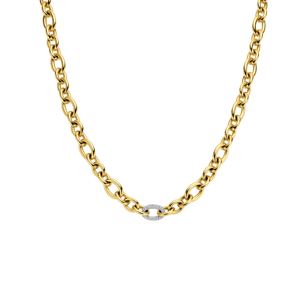 Schaap en Citroen Diamonds collier geelgoud met diamant - #1 Schaap en Citroen Diamonds collier geelgoud met diamant - #1