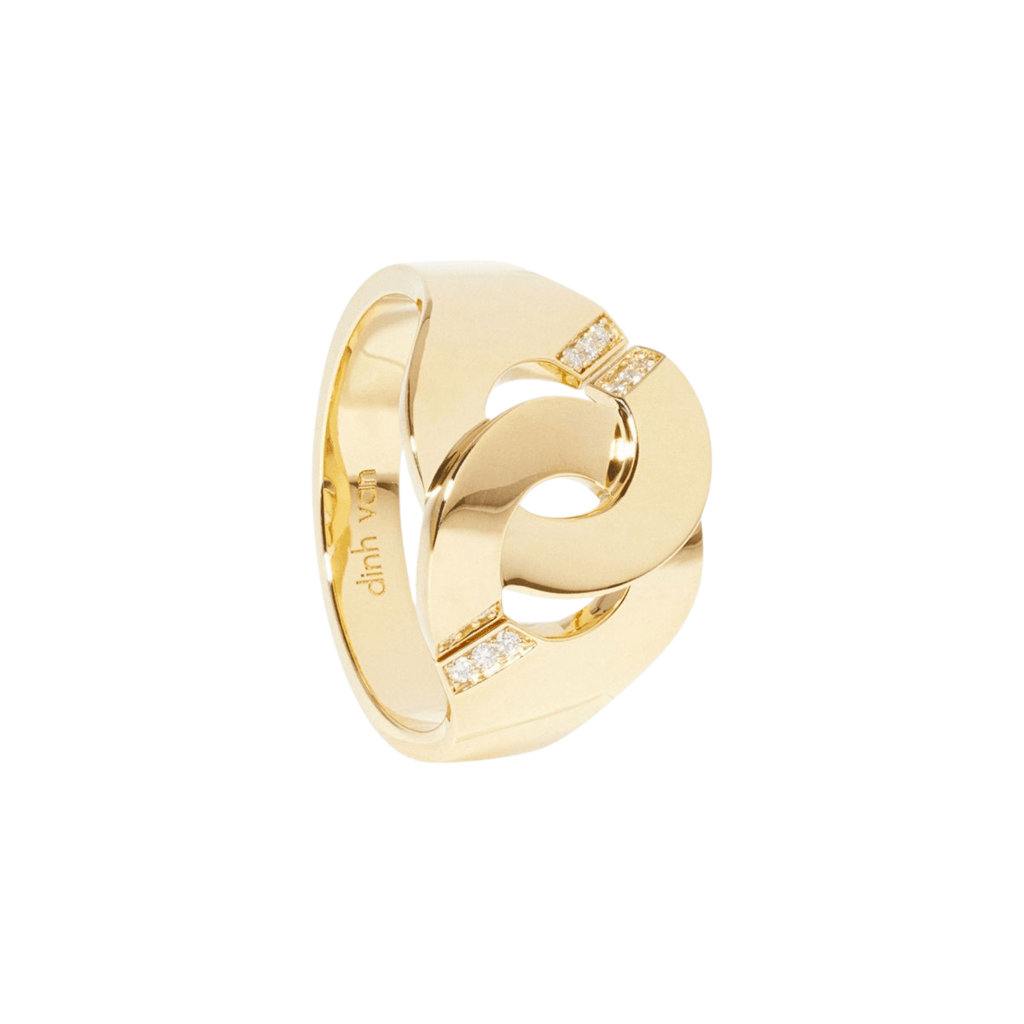 dinh van Menottes Dinh Van ring geelgoud met diamant - 267211 - #2 dinh van Menottes Dinh Van ring geelgoud met diamant - 267211 - #2