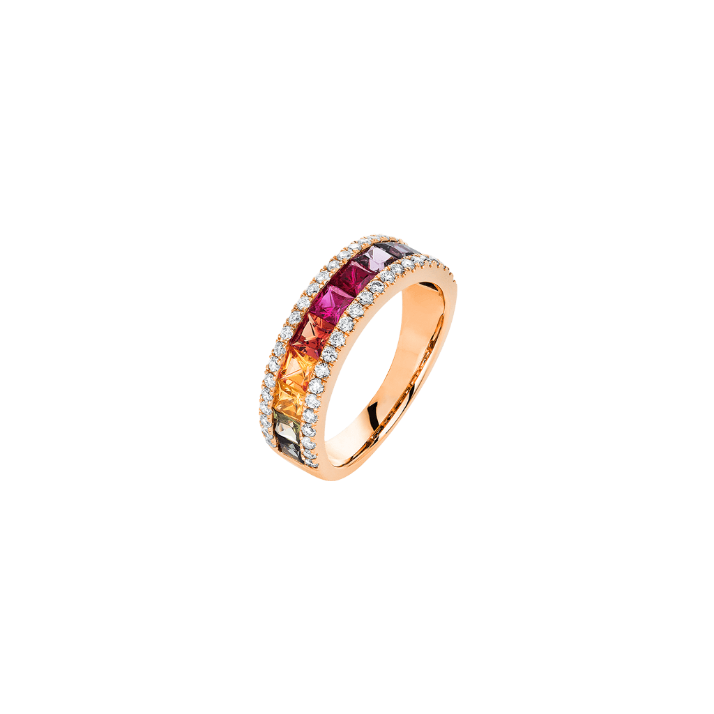 Schaap en Citroen Colours Rainbow ring roodgoud met diamant - #2