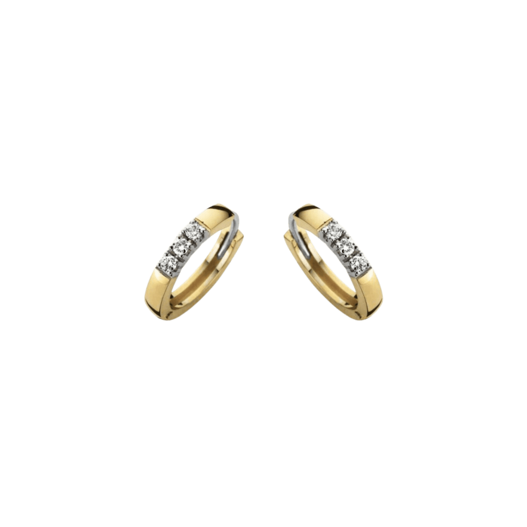 Schaap en Citroen Diamonds oorsieraad geelgoud met diamant - #1
