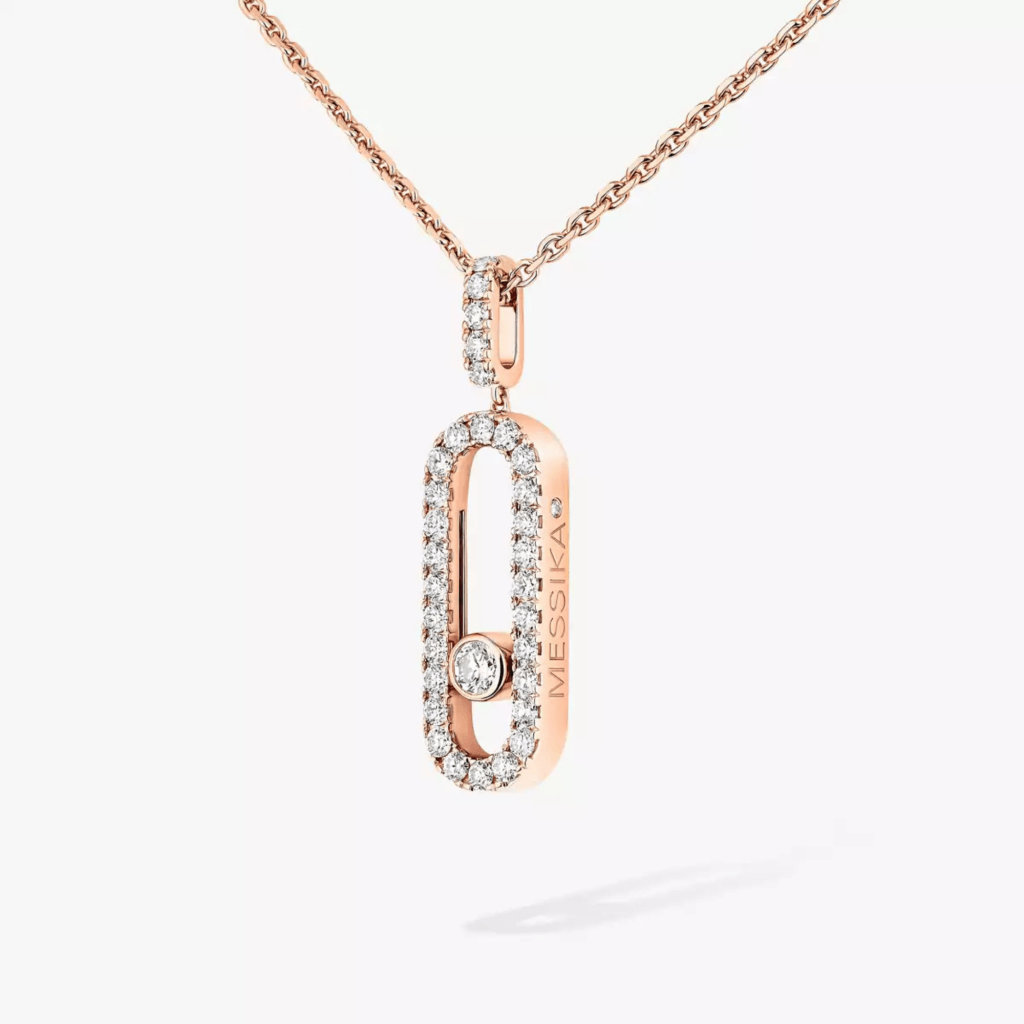 Messika Move Uno collier roodgoud met diamant - 12058-PG - #2 Messika Move Uno collier roodgoud met diamant - 12058-PG - #2