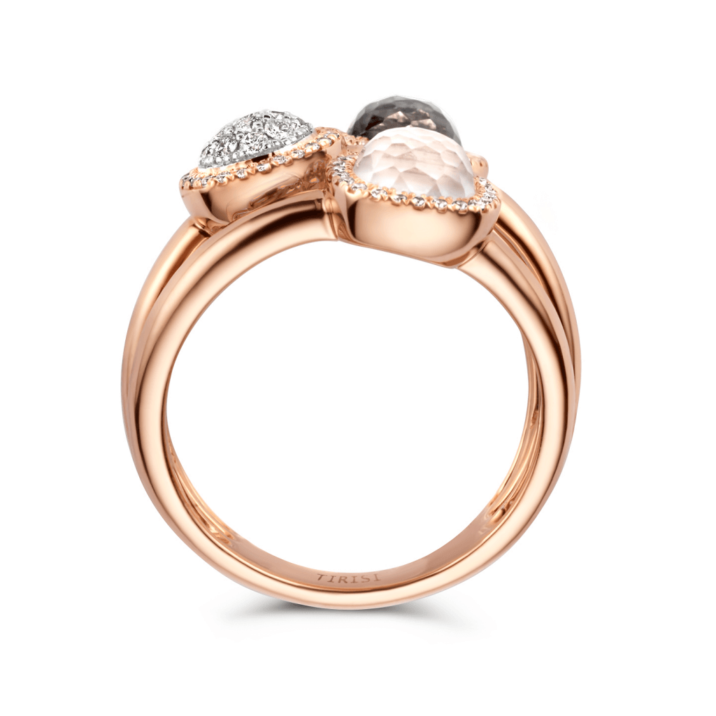 Tirisi Jewelry Milano Sweeties ring roodgoud met hematiet - TR9757WQ+HMP - #3 Tirisi Jewelry Milano Sweeties ring roodgoud met hematiet - TR9757WQ+HMP - #3