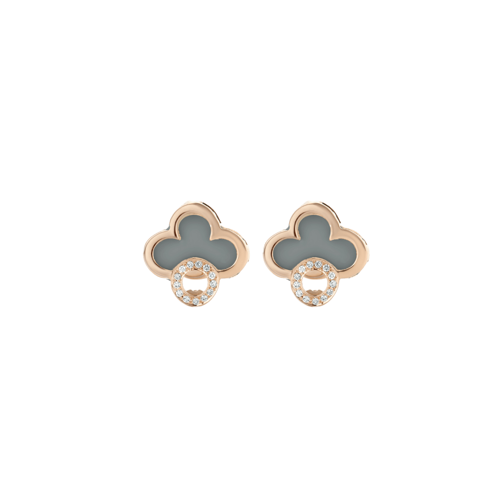 Tirisi Jewelry Seoul Flower Due oorsieraad roodgoud met diamant - TE7096HMP - #1 Tirisi Jewelry Seoul Flower Due oorsieraad roodgoud met diamant - TE7096HMP - #1