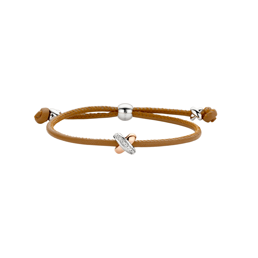 Tirisi Moda Kisses armband geelgoud met diamant - TM2133NB(2P) - #3 Tirisi Moda Kisses armband geelgoud met diamant - TM2133NB(2P) - #3