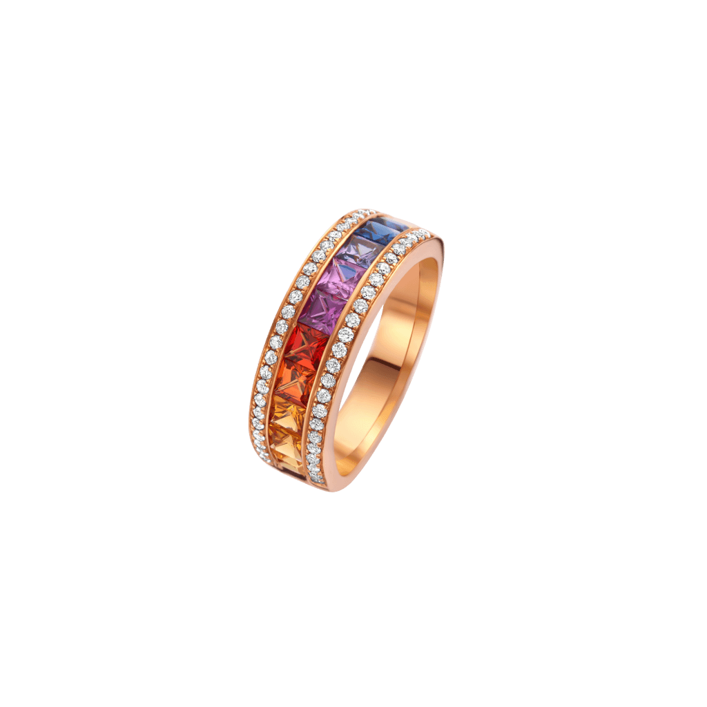 Schaap en Citroen Colours Rainbow ring roodgoud met saffier - #1 Schaap en Citroen Colours Rainbow ring roodgoud met saffier - #1