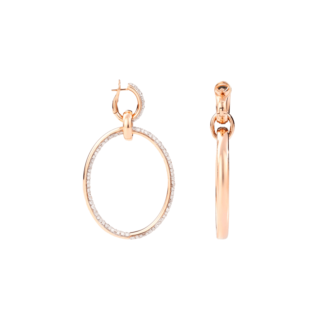 Pomellato Iconica oorsieraad roodgoud met diamant - POC2063 O7WHR DB000 - #2 Pomellato Iconica oorsieraad roodgoud met diamant - POC2063 O7WHR DB000 - #2