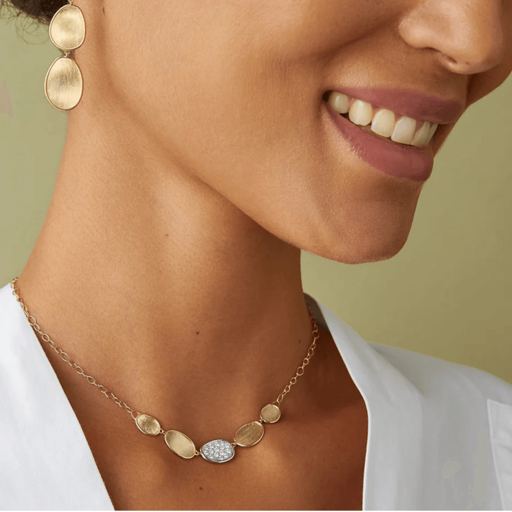 Marco Bicego Lunaria collier geelgoud met diamant - CB2592-B - #3 Marco Bicego Lunaria collier geelgoud met diamant - CB2592-B - #3