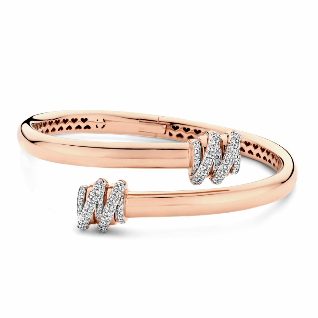 Tirisi Jewelry Amsterdam Swirl armband roodgoud met diamant - TB2202D(2P) - #5 Tirisi Jewelry Amsterdam Swirl armband roodgoud met diamant - TB2202D(2P) - #5
