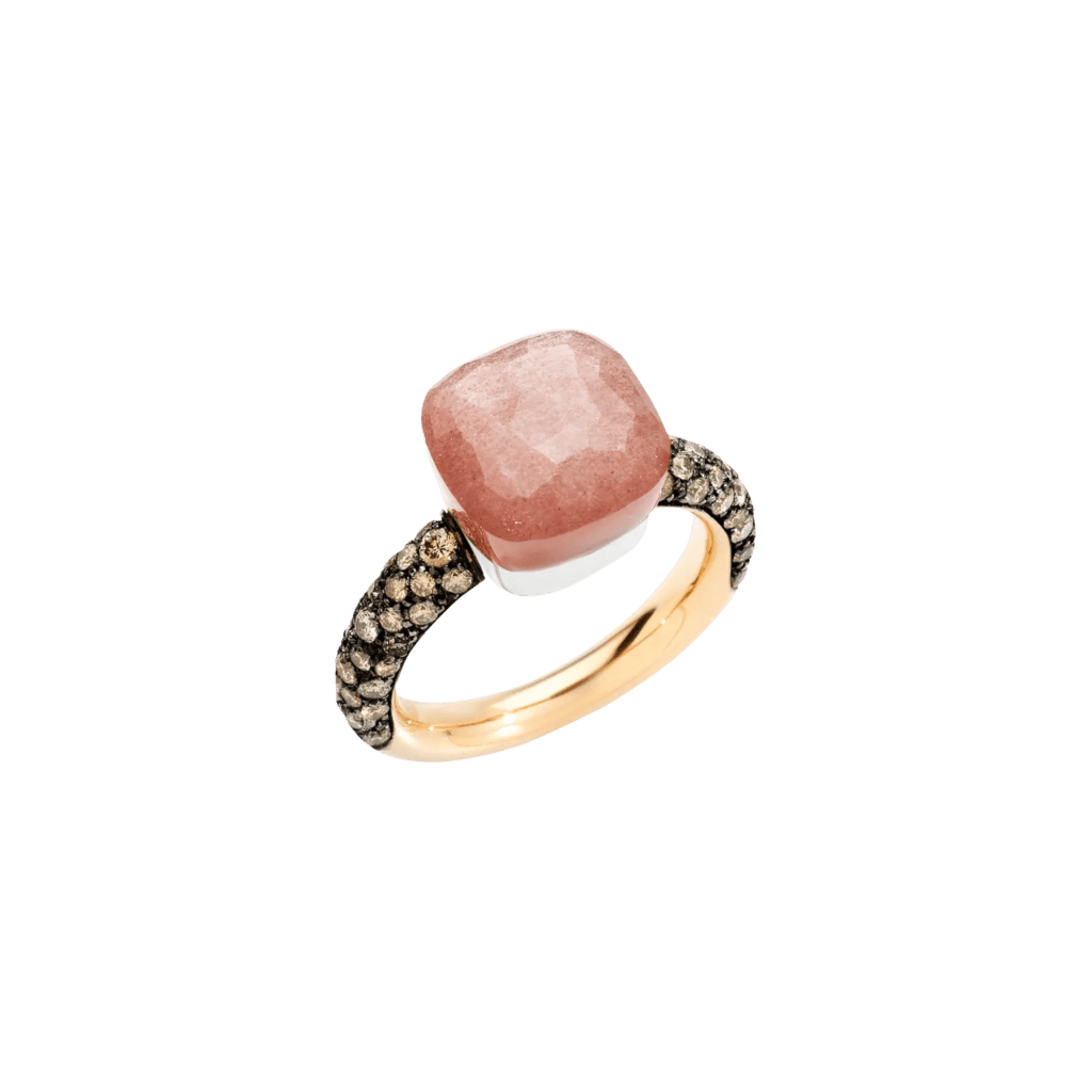 Pomellato Nudo Chocolate ring roodgoud met diamant - PAC0040 O6BKR BRADO - #1 Pomellato Nudo Chocolate ring roodgoud met diamant - PAC0040 O6BKR BRADO - #1