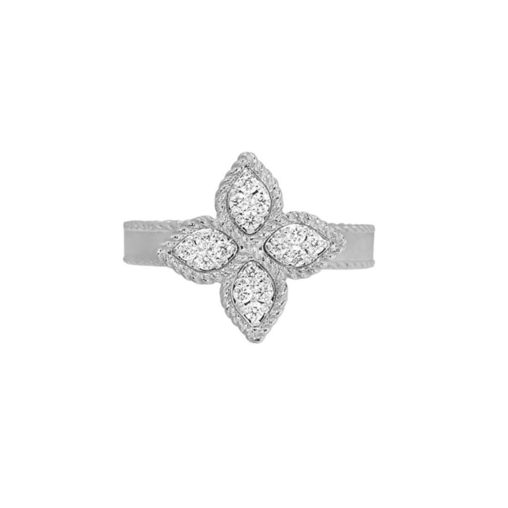 Roberto Coin Princess Flower ring witgoud met diamant - ADR777RI0639 - #2 Roberto Coin Princess Flower ring witgoud met diamant - ADR777RI0639 - #2