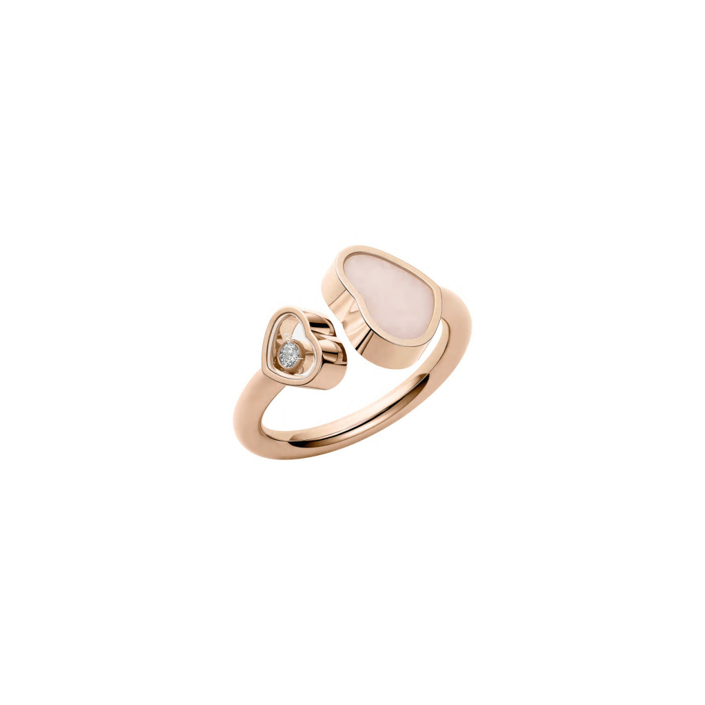 Chopard Happy Diamonds Happy Hearts ring roodgoud met diamant - 829482-5630 - #1 Chopard Happy Diamonds Happy Hearts ring roodgoud met diamant - 829482-5630 - #1