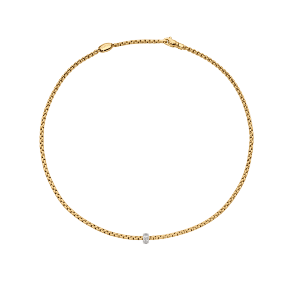 FOPE Eka collier geelgoud met diamant - 73101CX_BB_G_XBX_043 - #2 FOPE Eka collier geelgoud met diamant - 73101CX_BB_G_XBX_043 - #2
