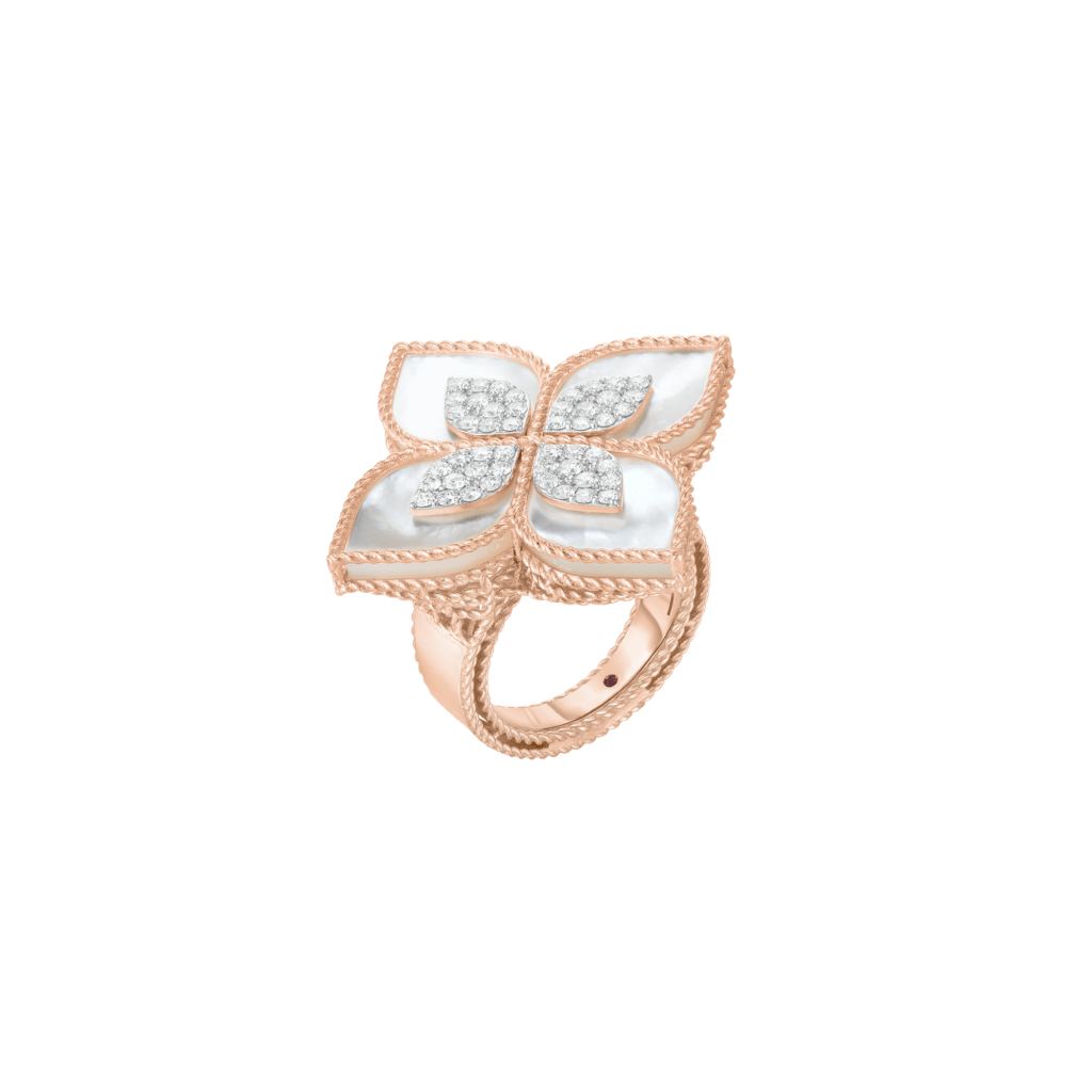 Roberto Coin Princess Flower ring roodgoud met diamant - ADV888RI1838_02 - #1 Roberto Coin Princess Flower ring roodgoud met diamant - ADV888RI1838_02 - #1