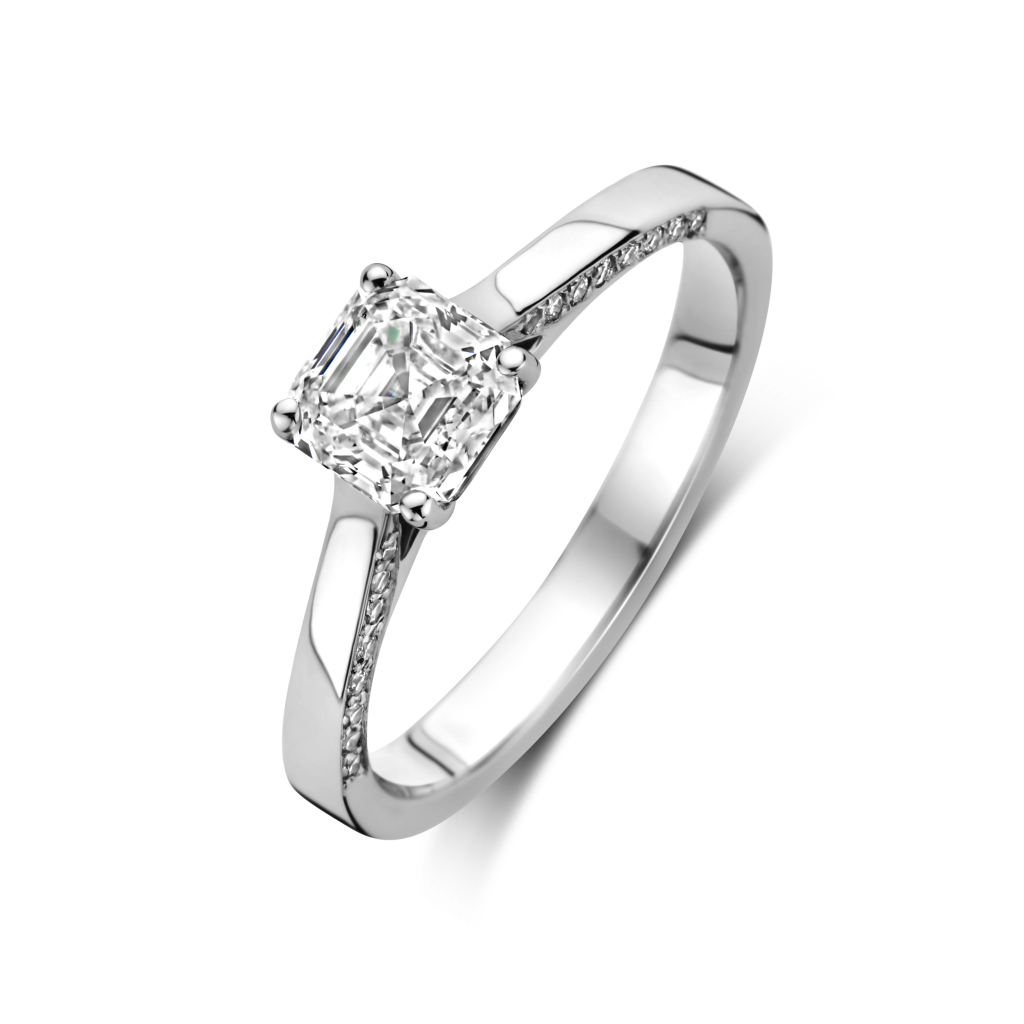 Royal Asscher Lucie ring witgoud met diamant - R.131.RAC.WG.32 GIA - #2 Royal Asscher Lucie ring witgoud met diamant - R.131.RAC.WG.32 GIA - #2