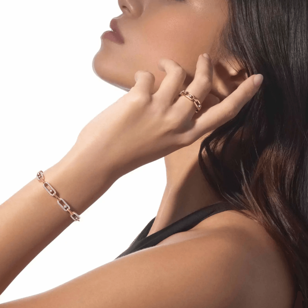Messika Move Link ring roodgoud met diamant - 12078-PG - #3