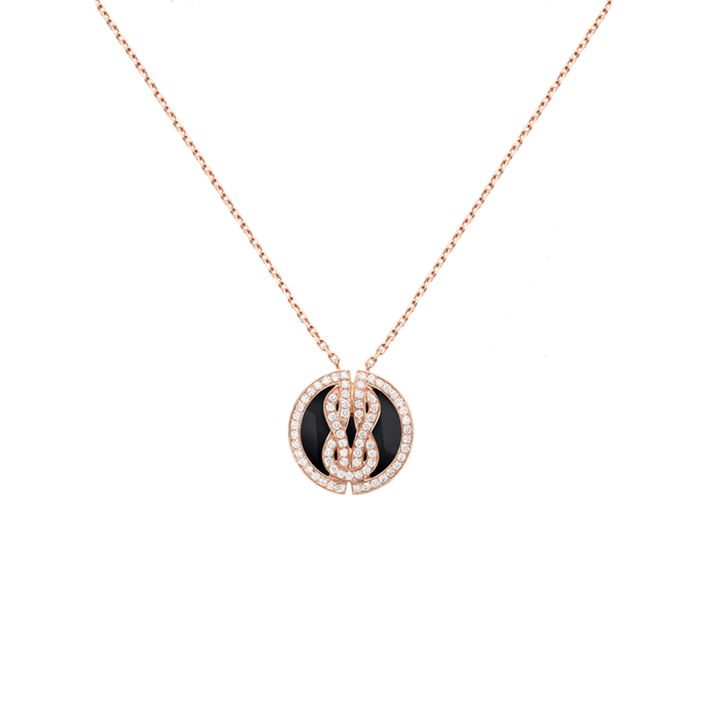 Fred Chance Infinie Lucky Medals collier roodgoud met diamant - 7B0269-000 - #1 Fred Chance Infinie Lucky Medals collier roodgoud met diamant - 7B0269-000 - #1