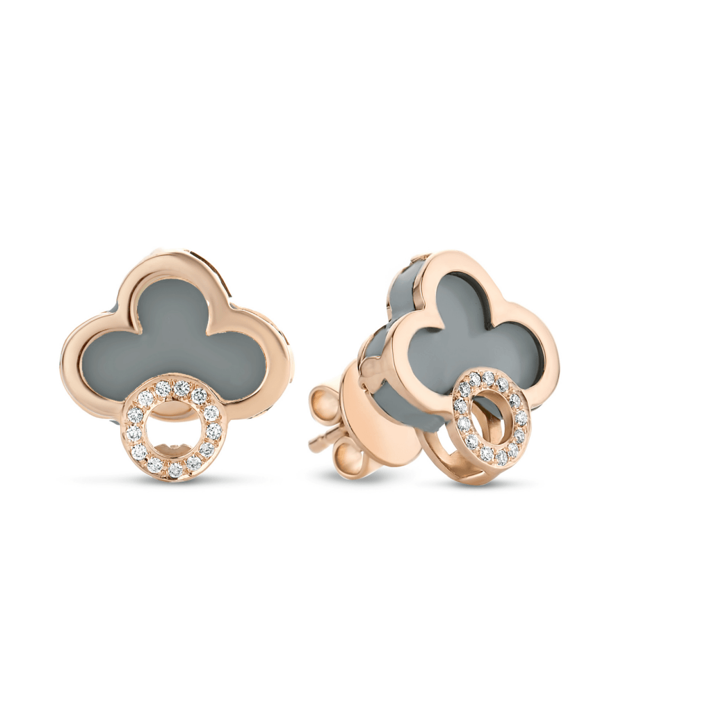 Tirisi Jewelry Seoul Flower Due oorsieraad roodgoud met diamant - TE7096HMP - #3 Tirisi Jewelry Seoul Flower Due oorsieraad roodgoud met diamant - TE7096HMP - #3
