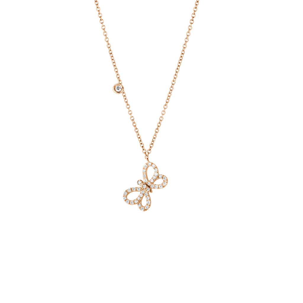 Schaap en Citroen Diamonds collier roodgoud met diamant - #1 Schaap en Citroen Diamonds collier roodgoud met diamant - #1