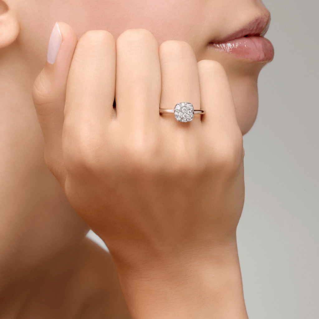 Pomellato Nudo Solitaire ring roodgoud met diamant - PAB5010 O6000 DB000 - #7 Pomellato Nudo Solitaire ring roodgoud met diamant - PAB5010 O6000 DB000 - #7