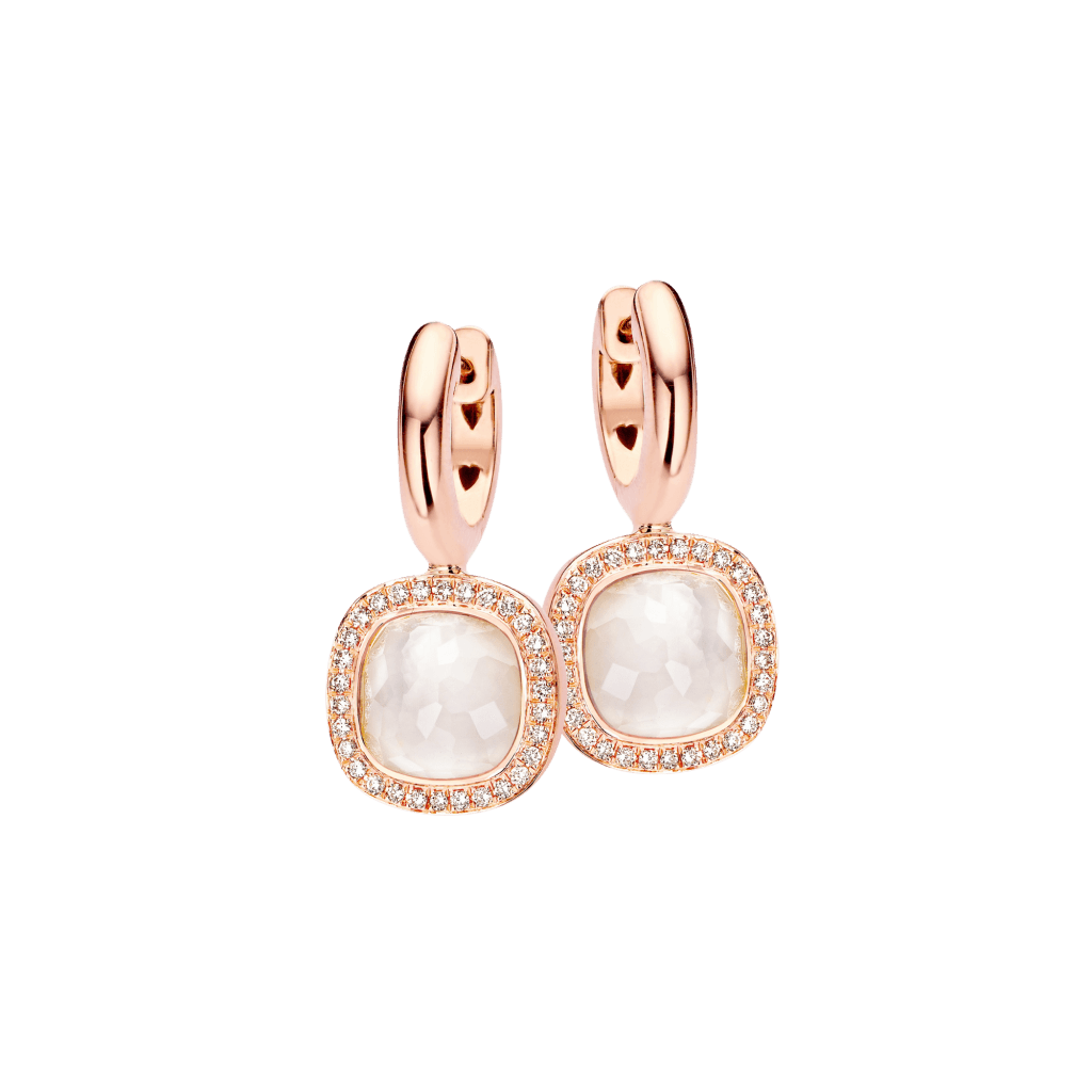 Tirisi Jewelry Milano Due oorsieraad roodgoud met diamant - TE9217WQP - #1 Tirisi Jewelry Milano Due oorsieraad roodgoud met diamant - TE9217WQP - #1
