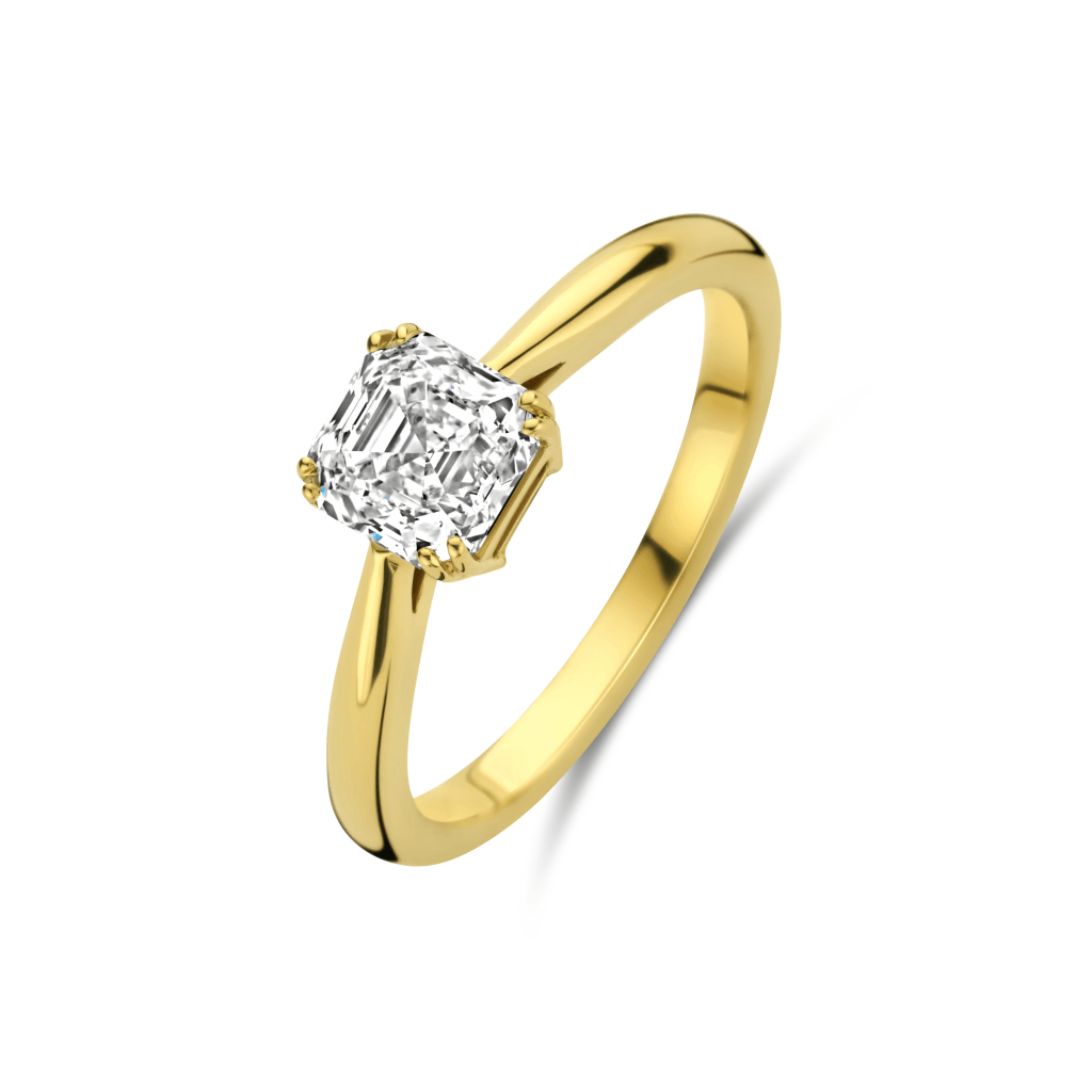 Royal Asscher Faustina ring geelgoud met diamant - R.112.RAC-111 HRD - #3