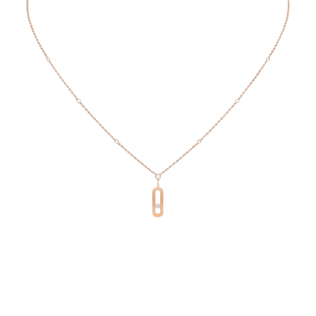 Messika Move Uno collier roodgoud met diamant - 10111-PG - #1 Messika Move Uno collier roodgoud met diamant - 10111-PG - #1