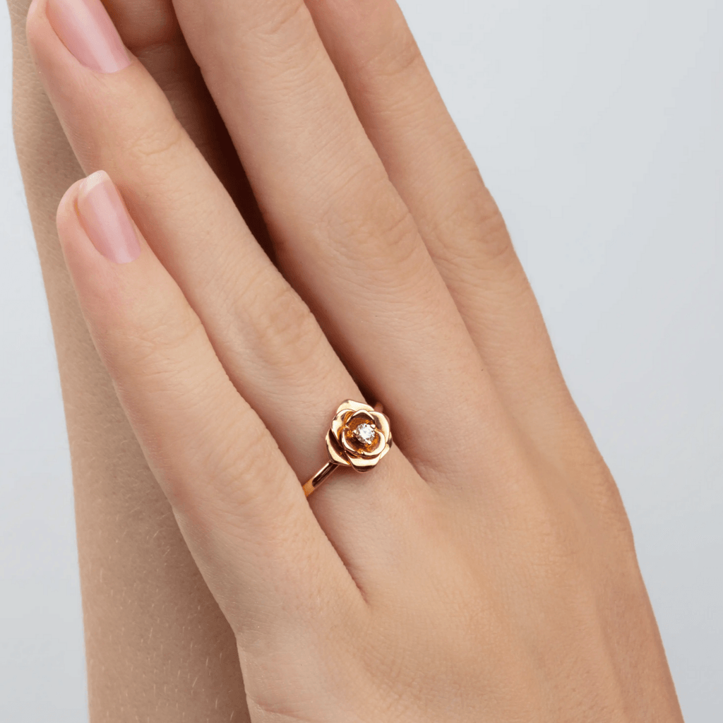 Piaget Rose ring roodgoud met diamant - G34UR400 - #2 Piaget Rose ring roodgoud met diamant - G34UR400 - #2