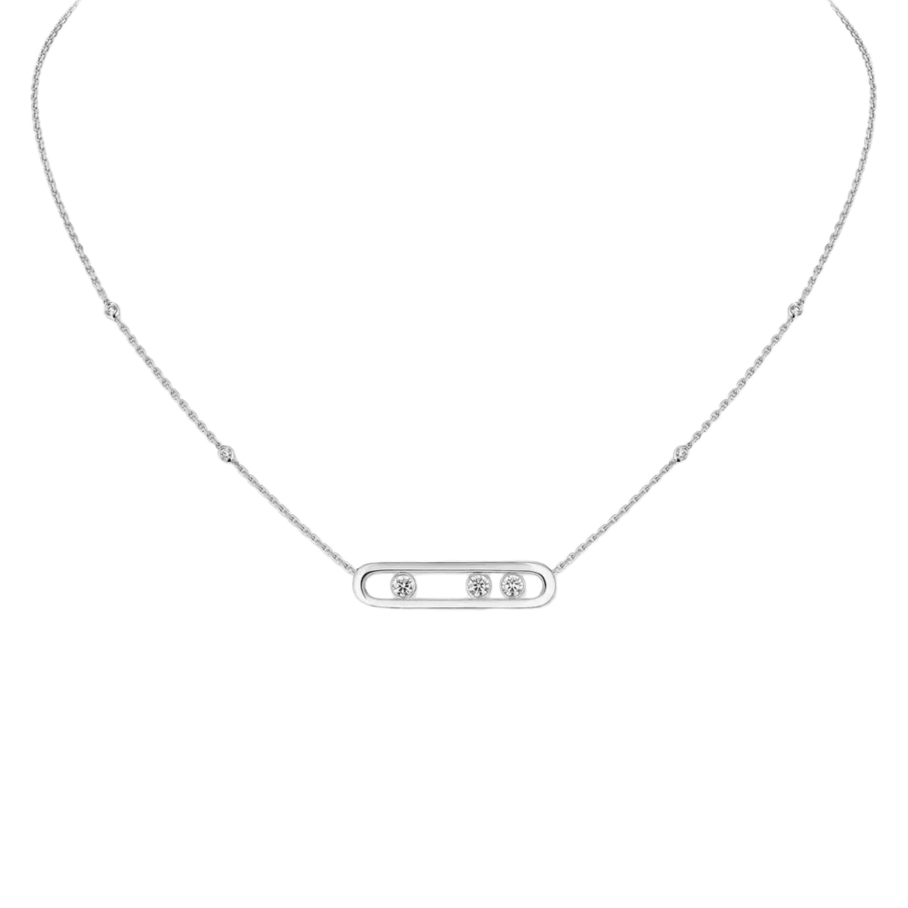 Messika Move 10th collier witgoud met diamant - 3997-WG - #1 Messika Move 10th collier witgoud met diamant - 3997-WG - #1