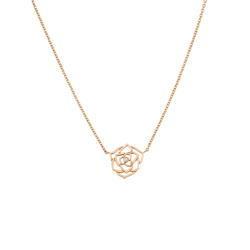 Piaget Rose collier roodgoud met diamant - G33U0800 - #1 Piaget Rose collier roodgoud met diamant - G33U0800 - #1